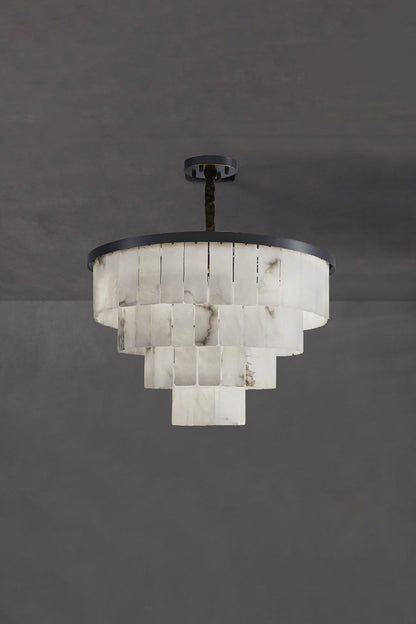 Luxurious Cascading Snow Plaster Chandelier - view 33 | vexalamps