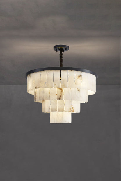 Luxurious Cascading Snow Plaster Chandelier - view 34 | vexalamps