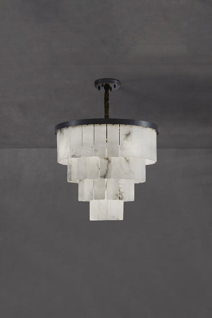Luxurious Cascading Snow Plaster Chandelier - view 35 | vexalamps