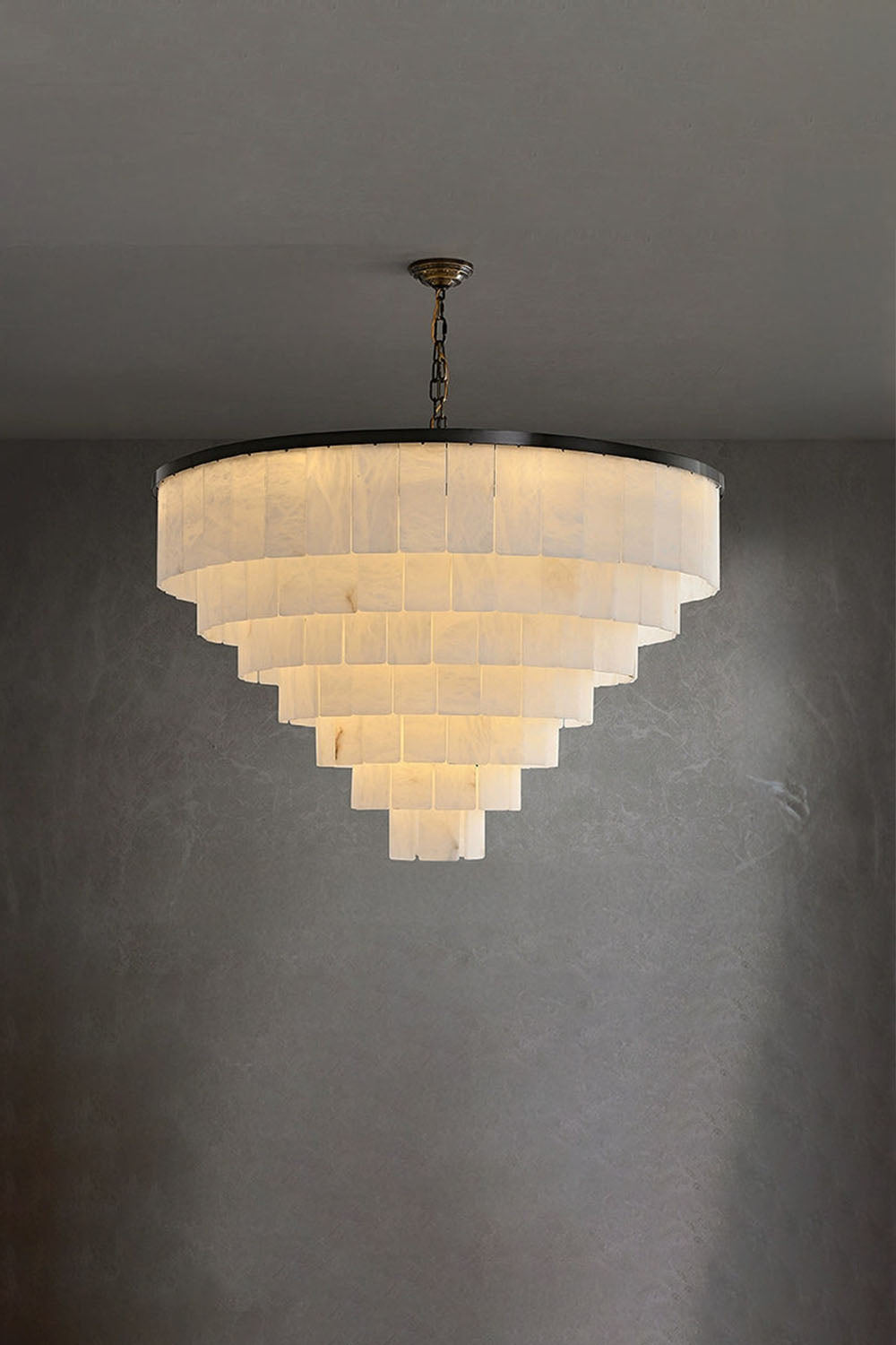 Luxurious Cascading Snow Plaster Chandelier - view 38 | vexalamps