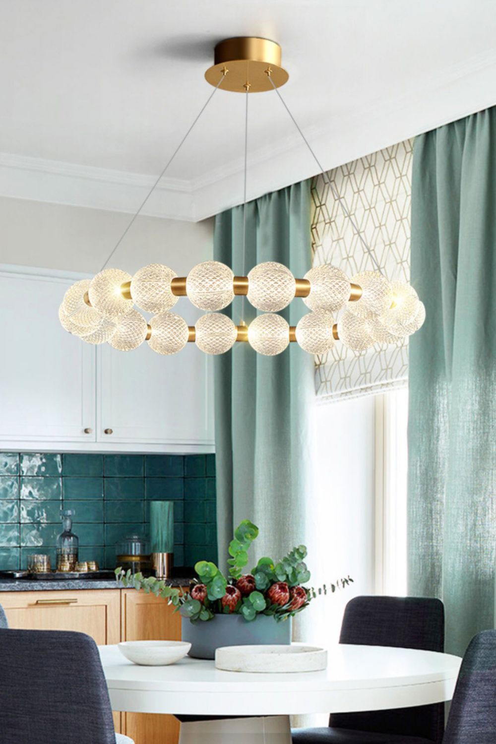 Luxury Pearl Ring Chandelier - vexalamps