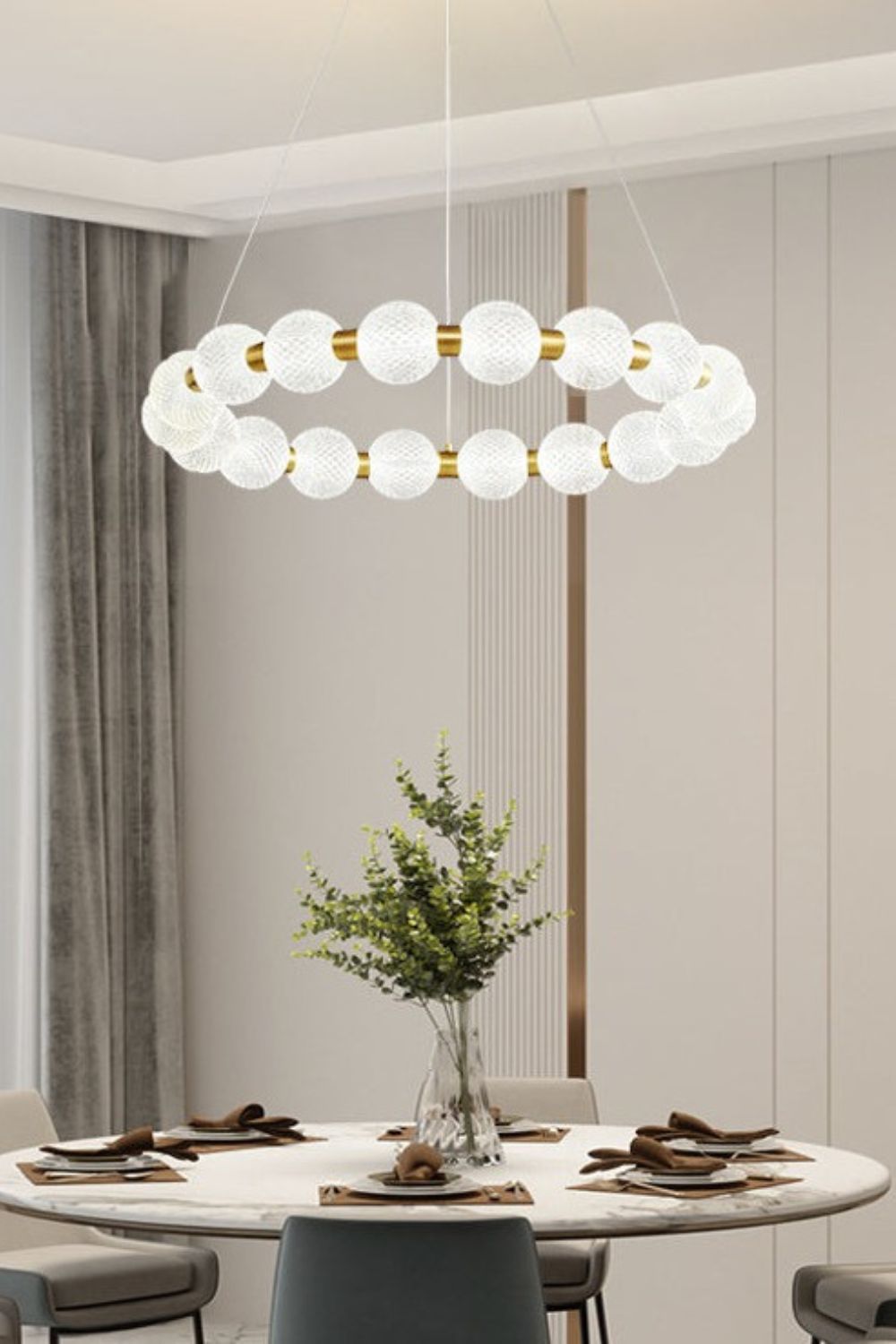 Luxury Pearl Ring Chandelier - vexalamps