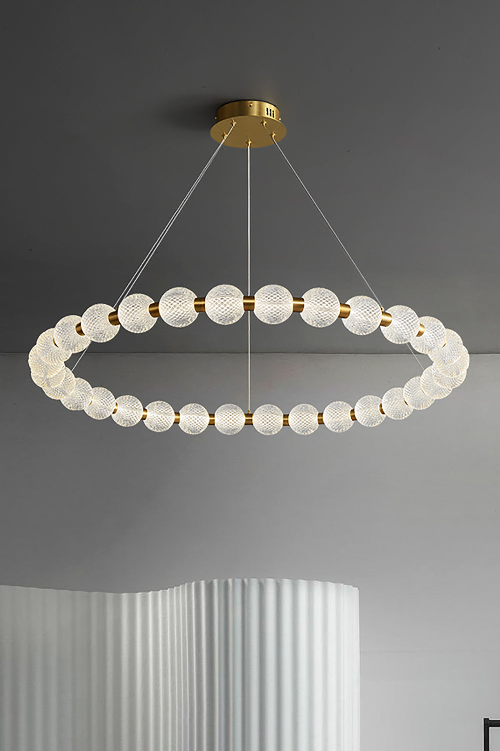 Luxury Pearl Ring Chandelier - vexalamps