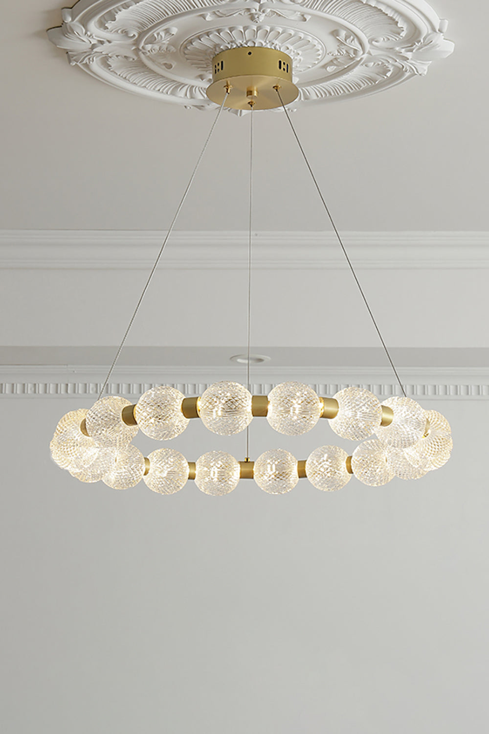 Luxury Pearl Ring Chandelier - vexalamps
