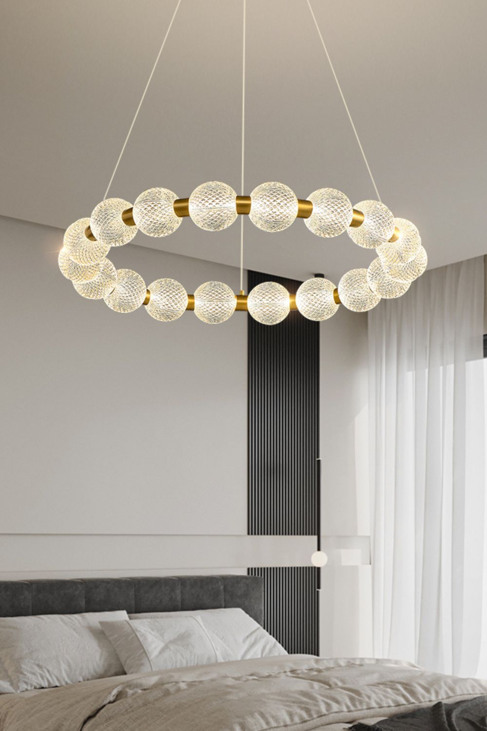 Luxury Pearl Ring Chandelier - vexalamps