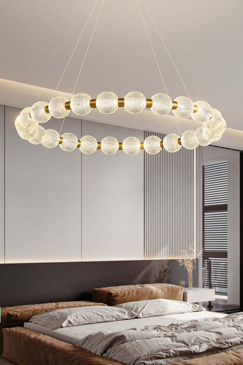 Luxury Pearl Ring Chandelier - vexalamps