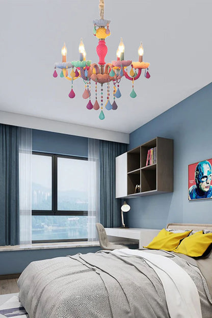 Macaron Children's Candle Chandelier - view 5 | vexalamps