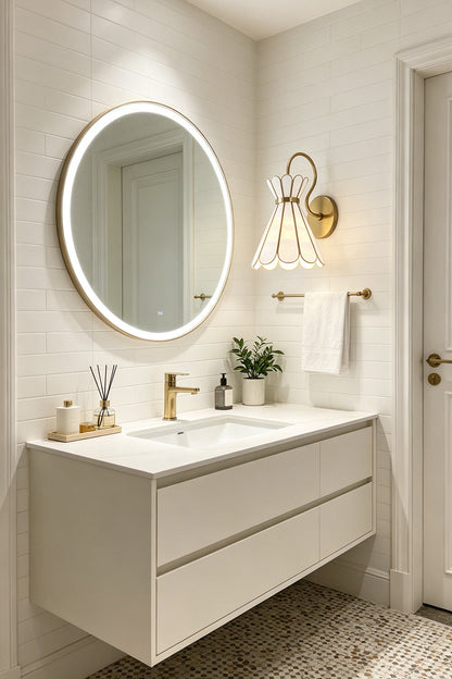 Magnolia Shell Wall Light for Entry/Foyer| Samu  Lamp