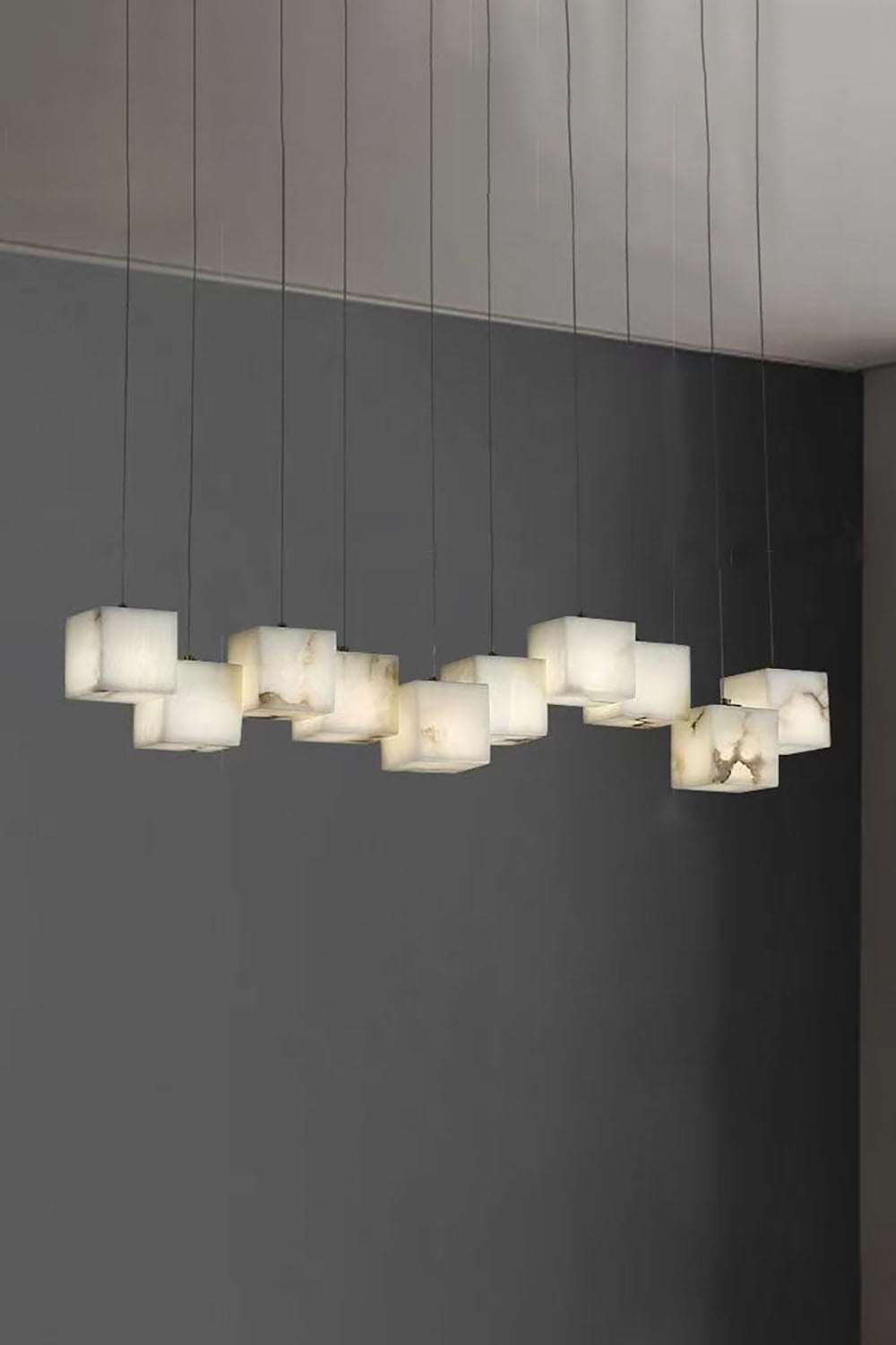 Marble Box Chandelier - vexalamps