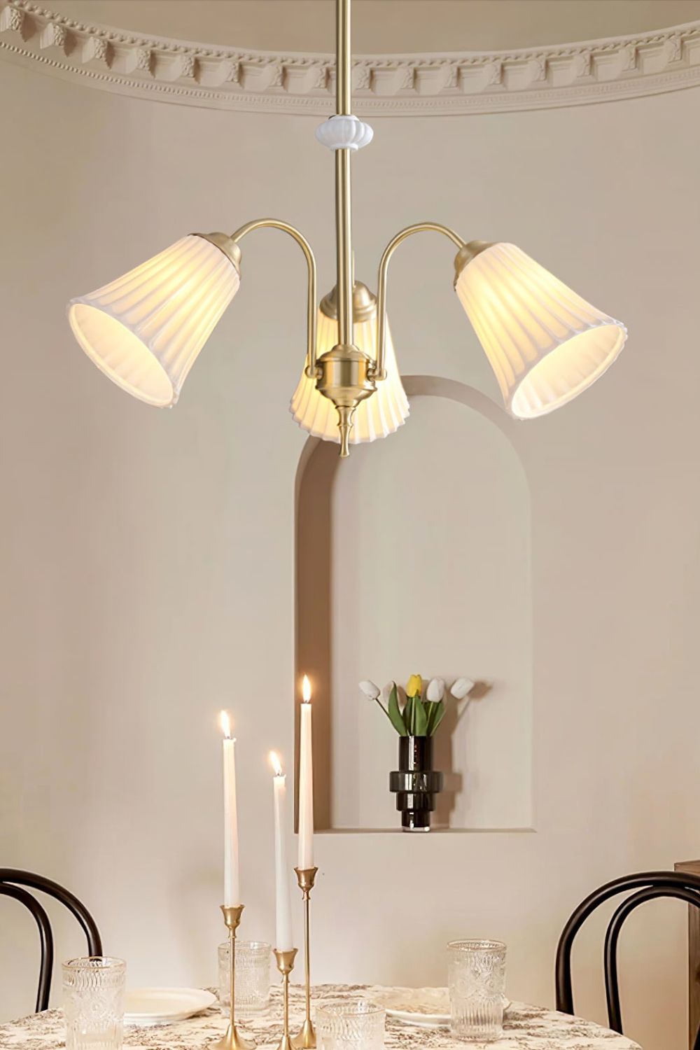 Medieval Ceramic Trumpet Chandelier - vexalamps