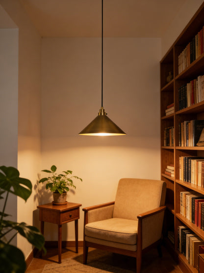 Metal Cone Pendant Light - view 2 | vexalamps