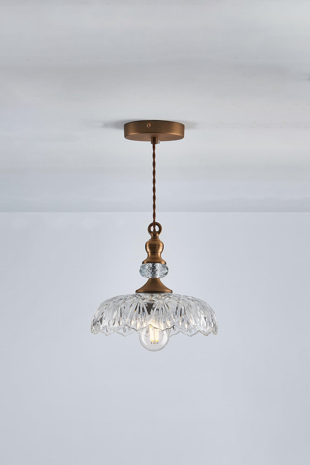 Mid-Century Clear Glass Pendant Light - view 18 | vexalamps