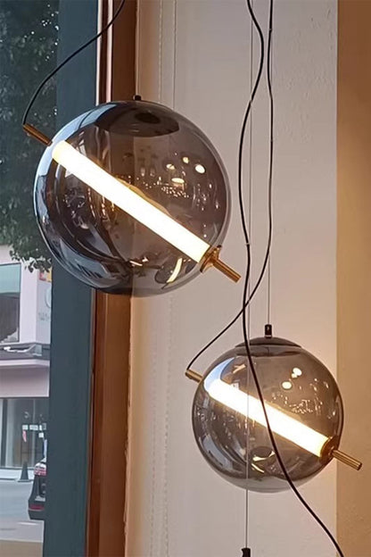 Minimalist Glass Ball Pendant Light - view 3 | vexalamps