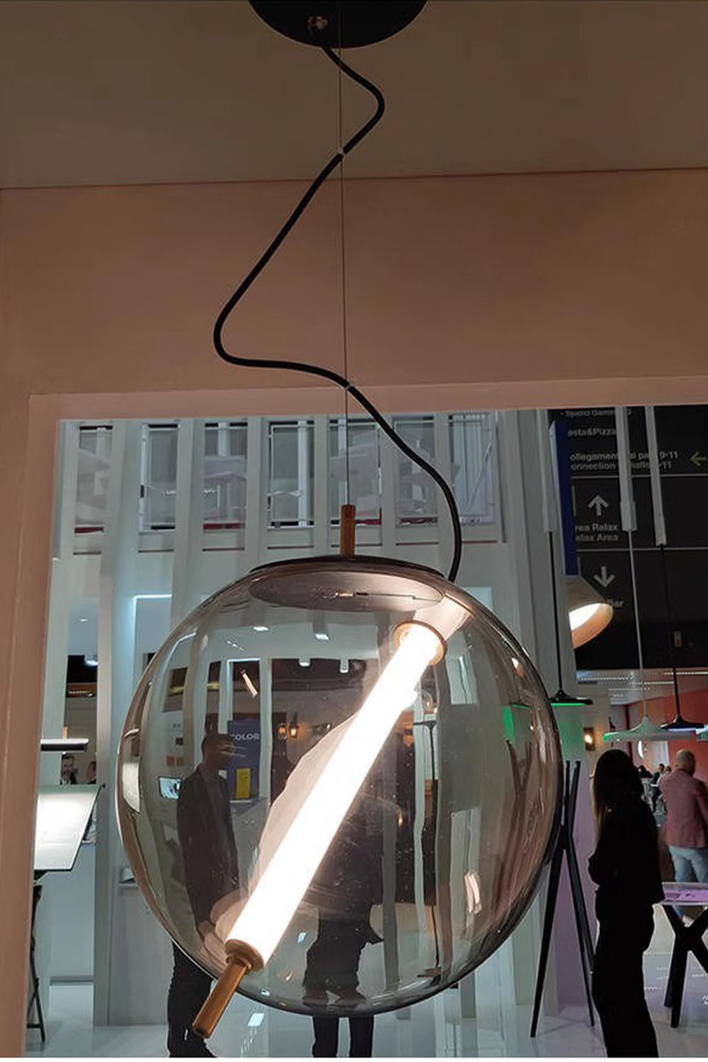 Minimalist Glass Ball Pendant Light - view 4 | vexalamps