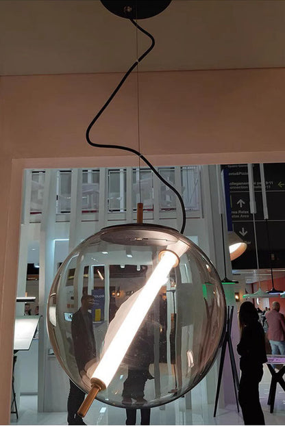 Minimalist Glass Ball Pendant Light - view 4 | vexalamps