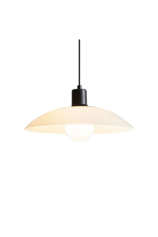 Minimalist White Disc Glass Pendant Light | vexalamps