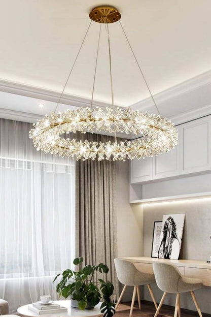 Mira Crystal Ring Chandelier - vexalamps