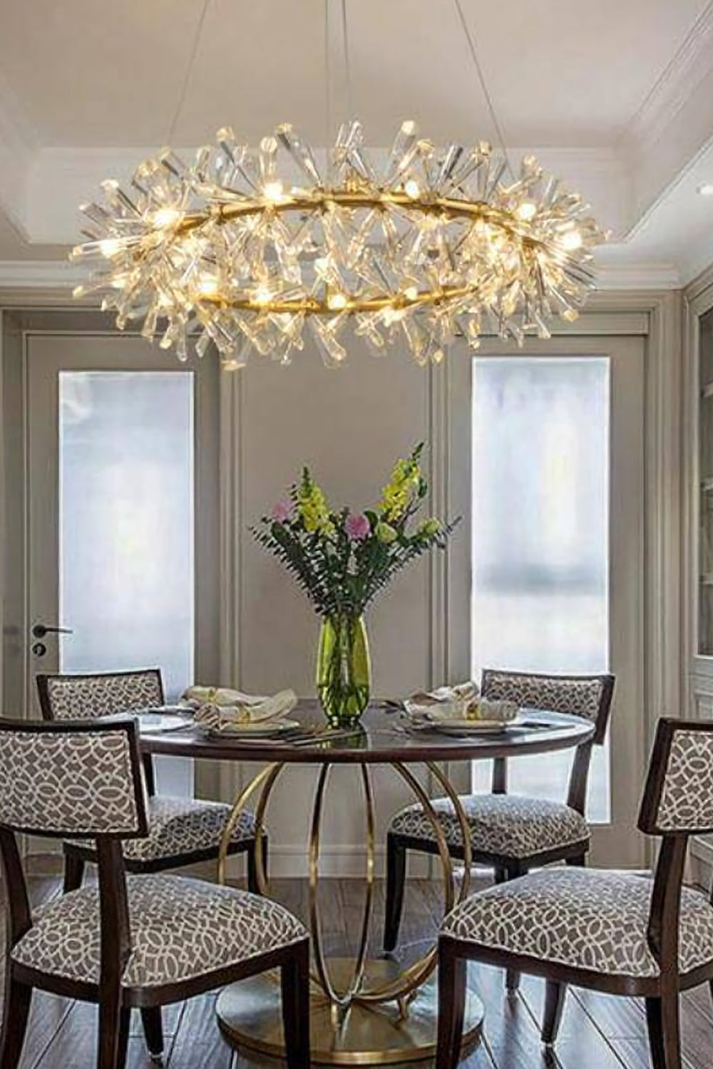 Mira Crystal Ring Chandelier - vexalamps