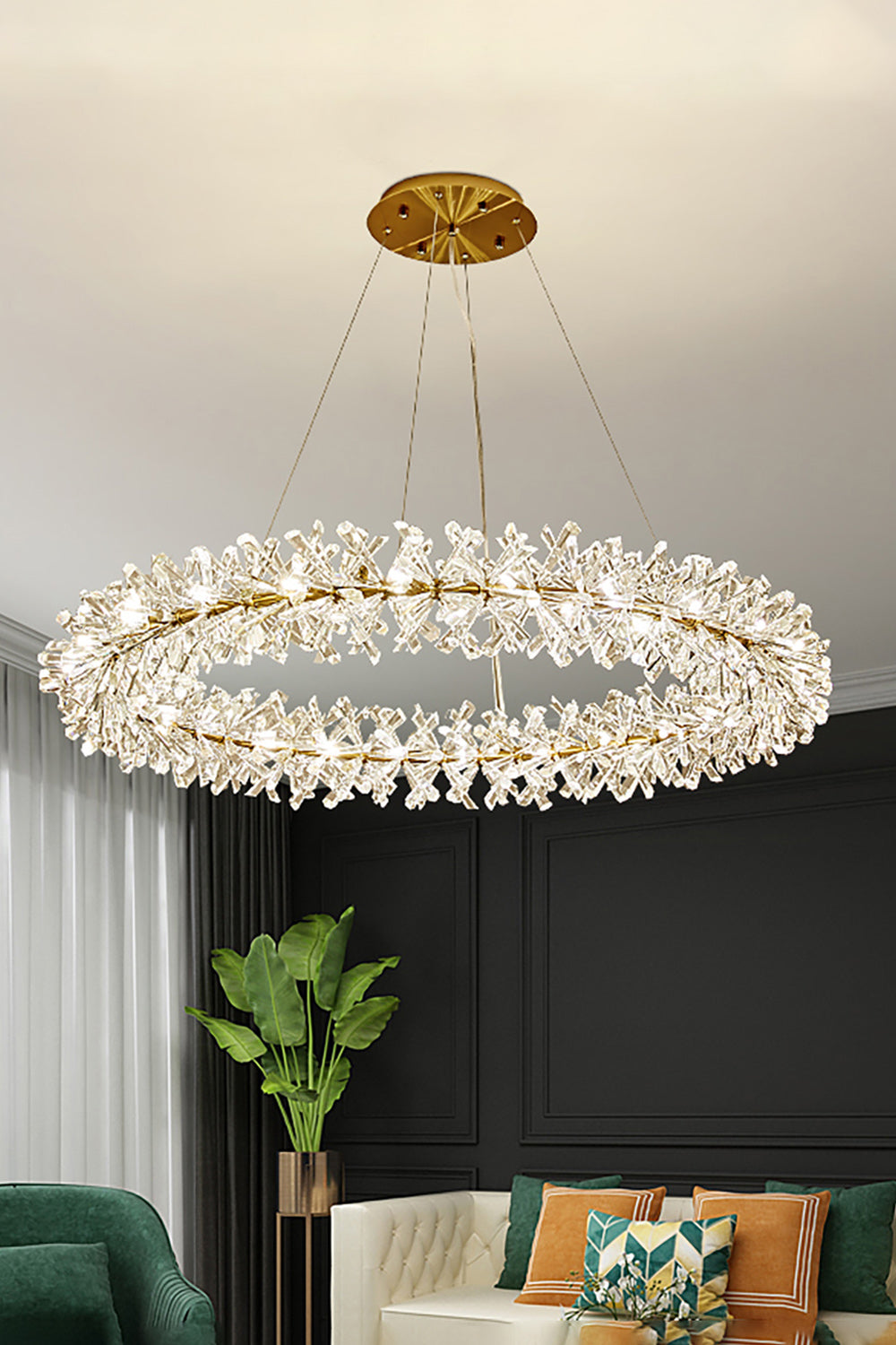 Mira Crystal Ring Chandelier - vexalamps
