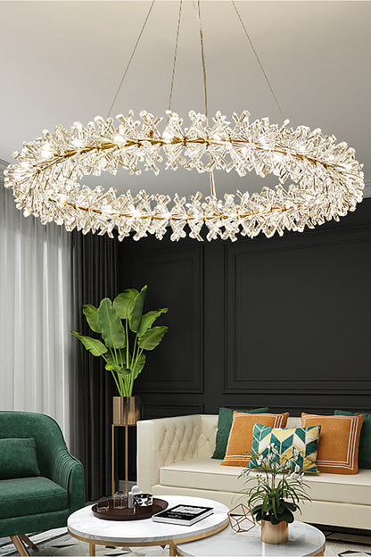 Mira Crystal Ring Chandelier - vexalamps