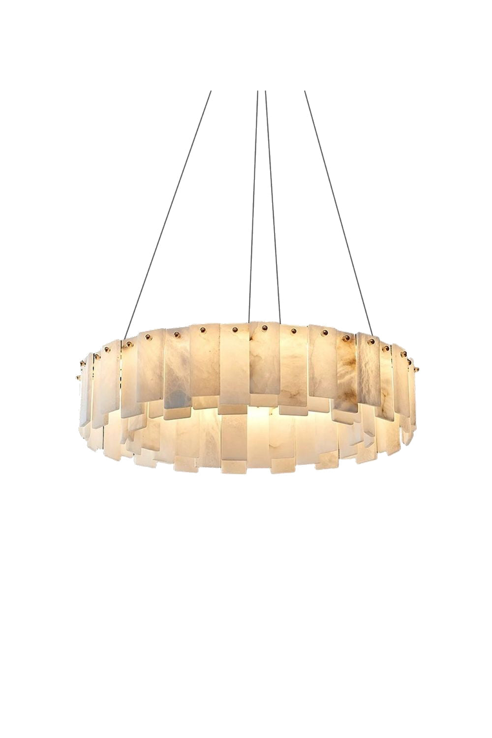 Modern Alabaster Celestial Round Chandelier | vexalamps
