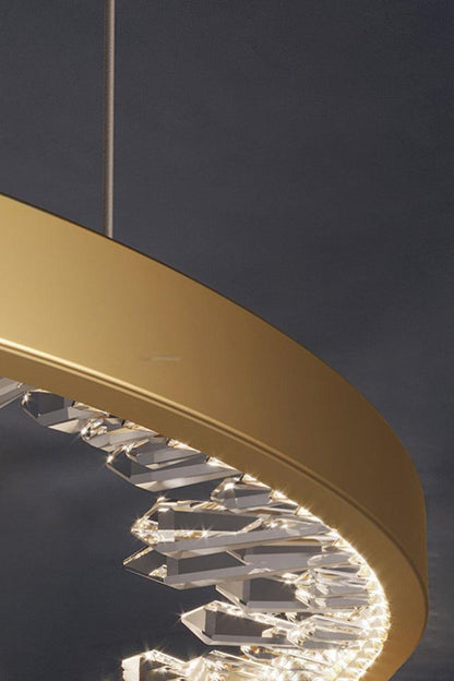 Modern Halo Crystal Ring Chandelier - view 8 | vexalamps