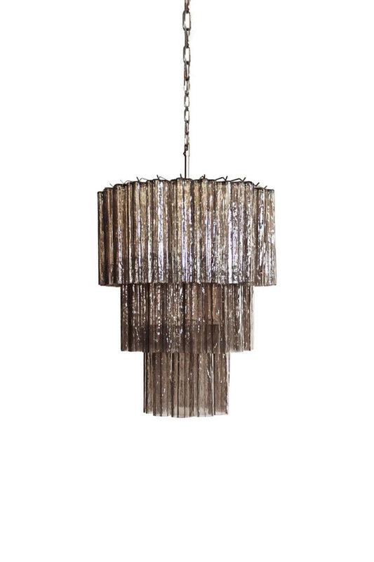 Art Smoked Glass Tube Chandelier | vexalamps