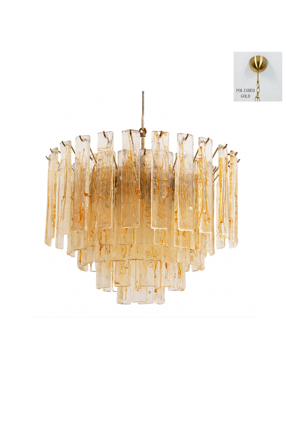 Molten Amber Glass Chandelier vexa lamps
