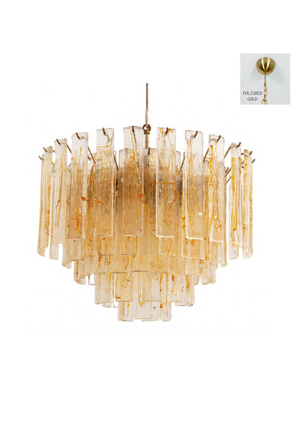 Molten Amber Glass Chandelier vexa lamps