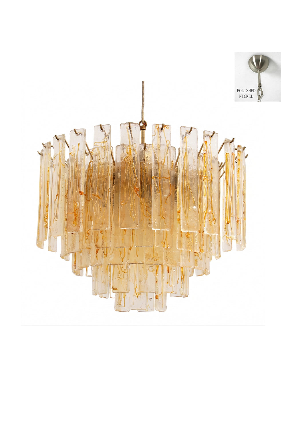 Molten Amber Glass Chandelier vexa lamps