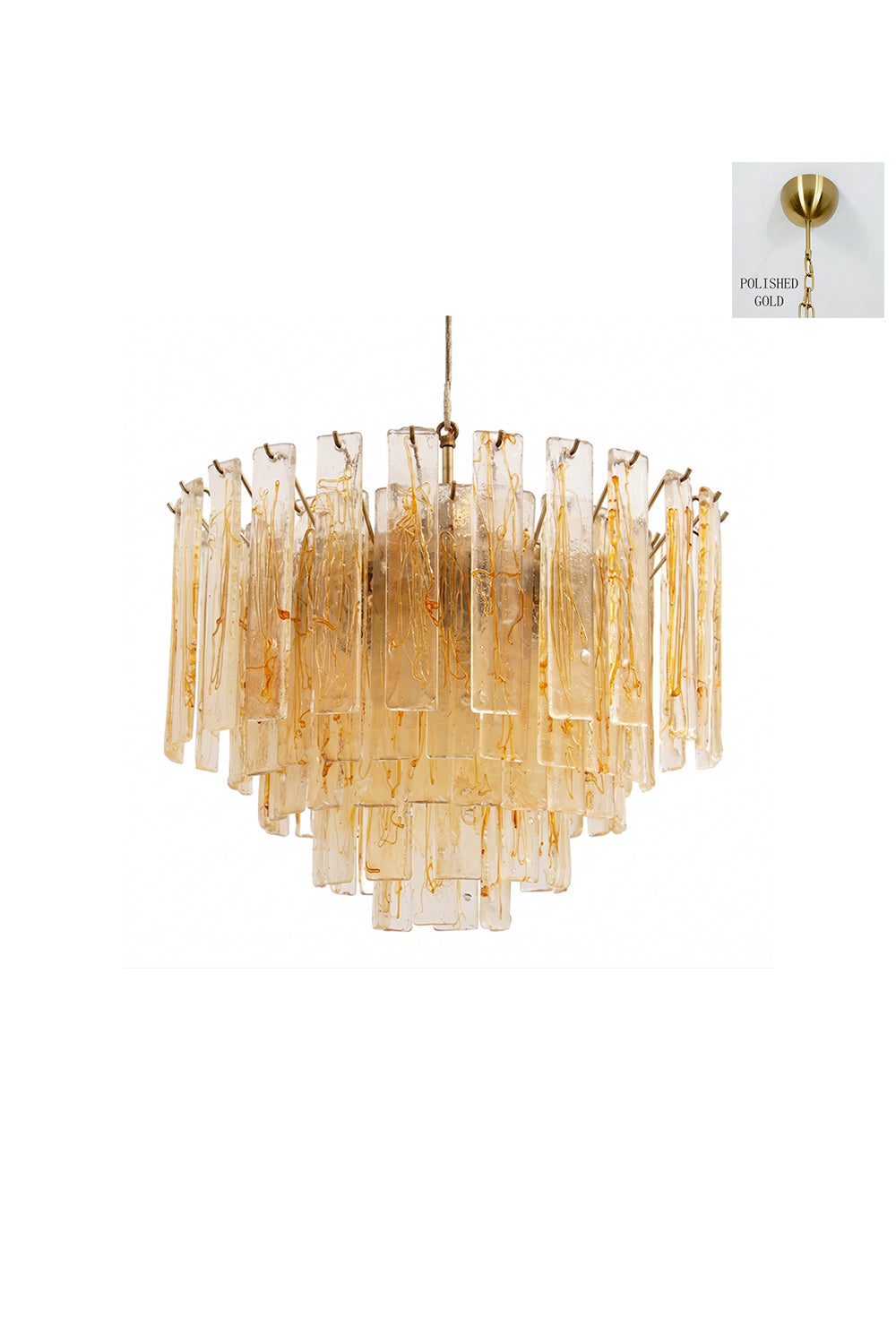 Molten Amber Glass Chandelier vexa lamps