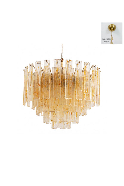 Molten Amber Glass Chandelier vexa lamps