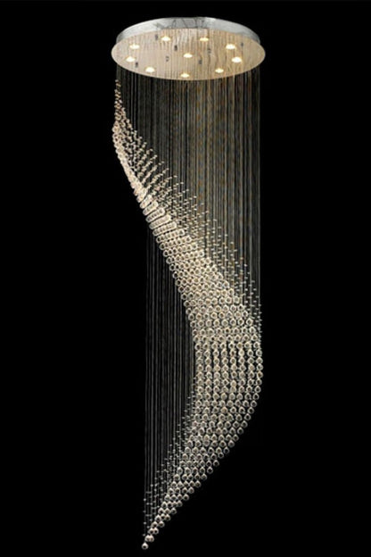 Moon Shaped Curved Crystal Chandelier - vexalamps
