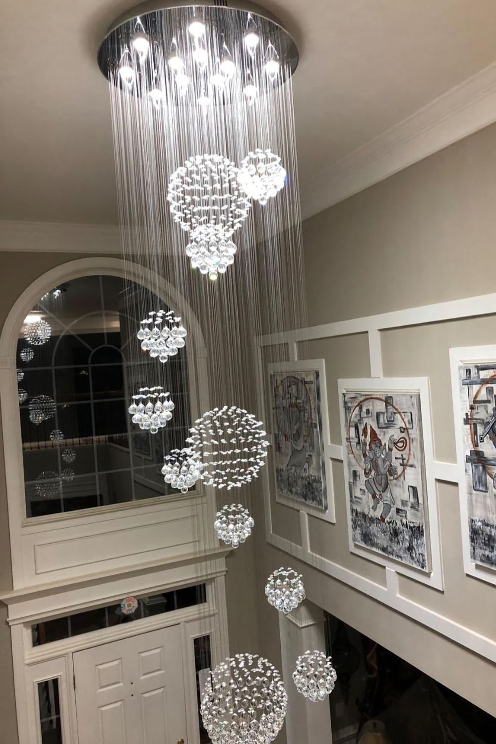 Multi-Balls Chrome Crystal Chandelier - vexalamps