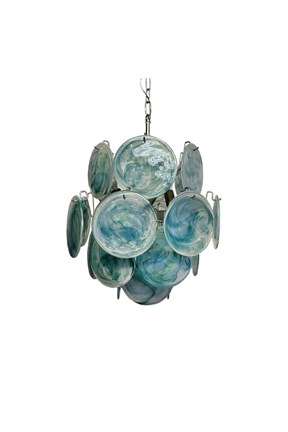 Vintage Art Blue Discs Chandelier | vexalamps