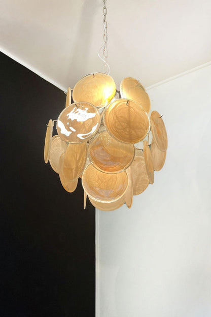 Vintage Art Gold Discs Chandelier - view 14 | vexalamps