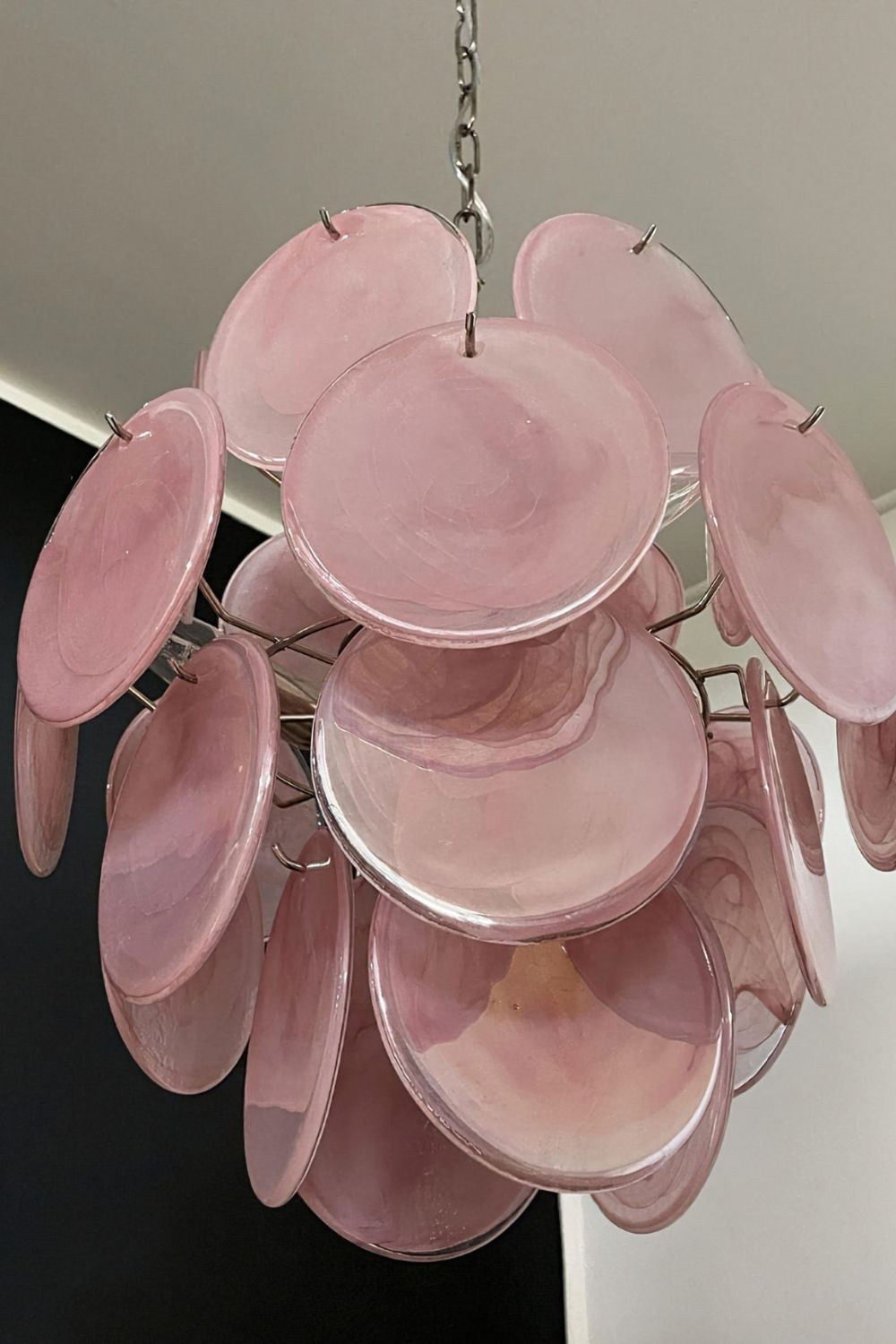 Vintage Art Pink Discs Chandelier - view 18 | vexalamps