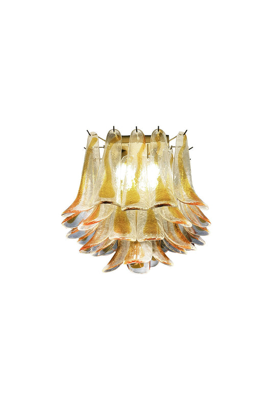 Art Amber Glass Petal Ceiling Light | vexalamps