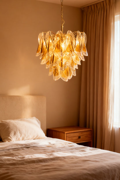 Art Amber  Glass Swallows  Chandelier - view 4 | vexalamps