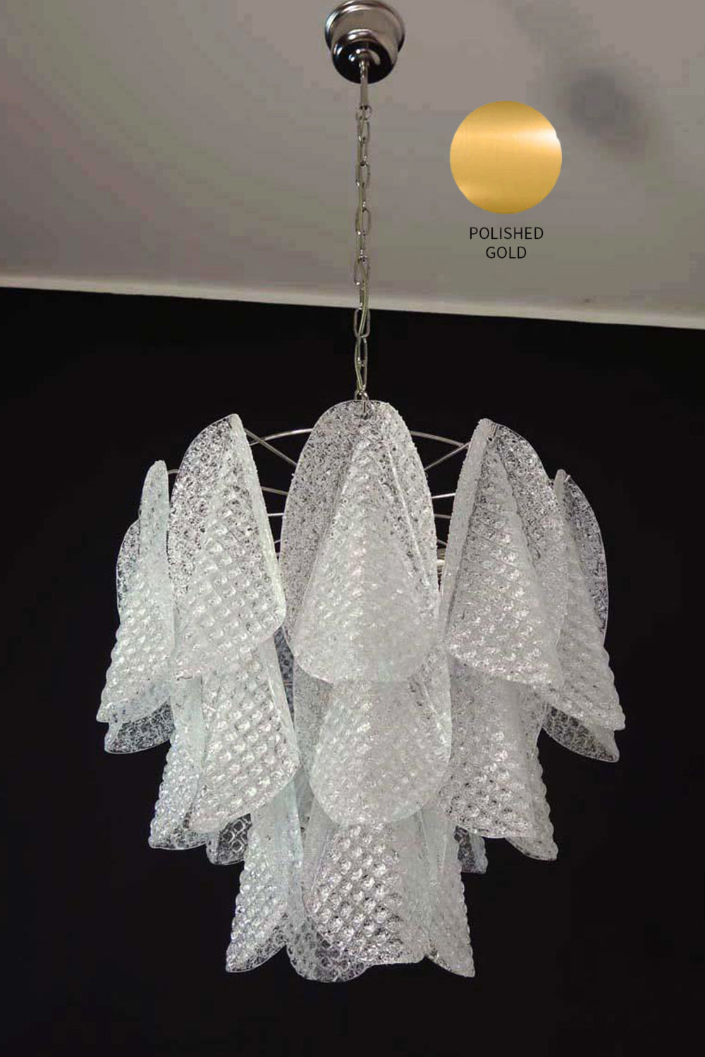 Art Glass Leaf Chandelier - view 18 | vexalamps