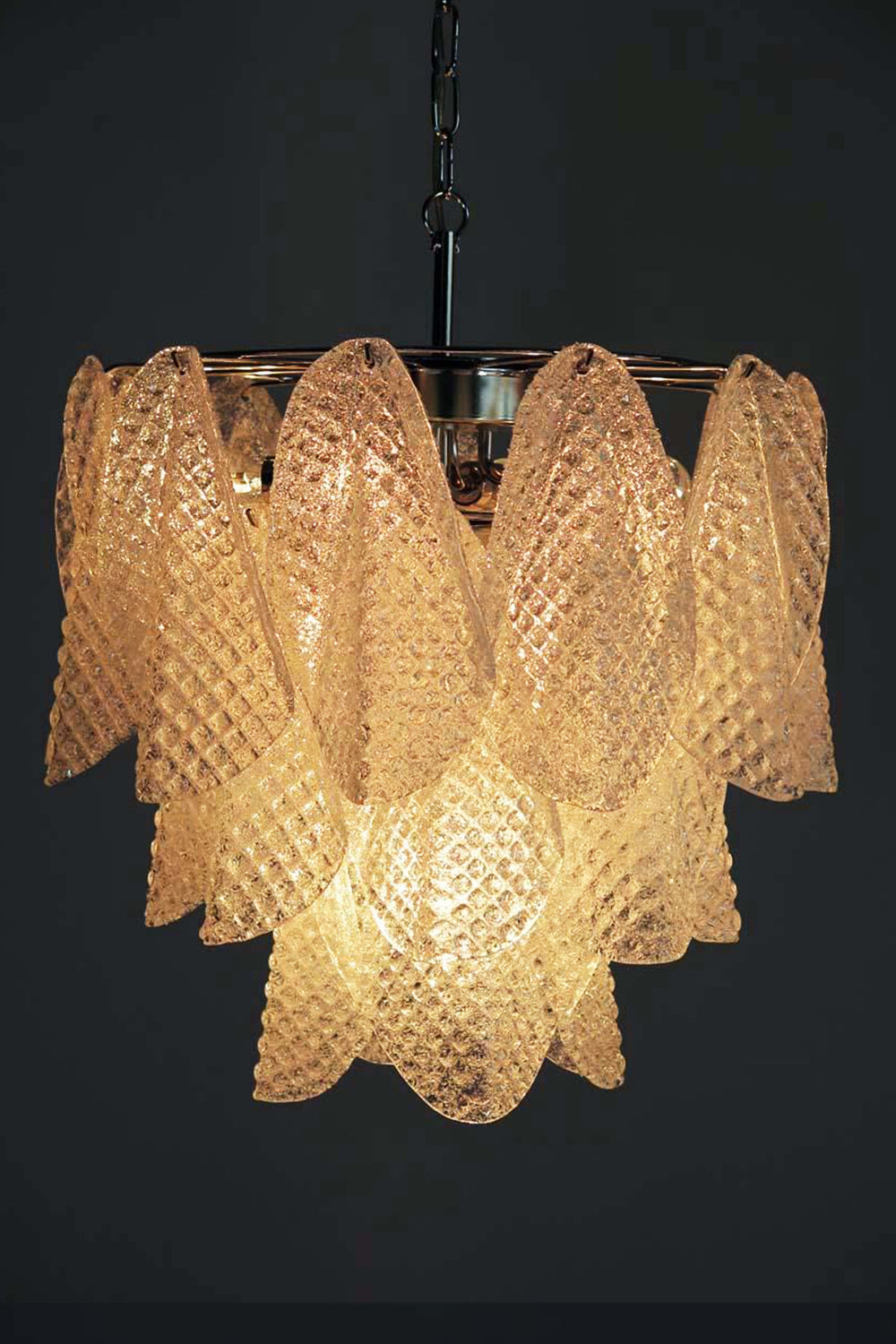 Art Glass Leaf Chandelier - view 9 | vexalamps