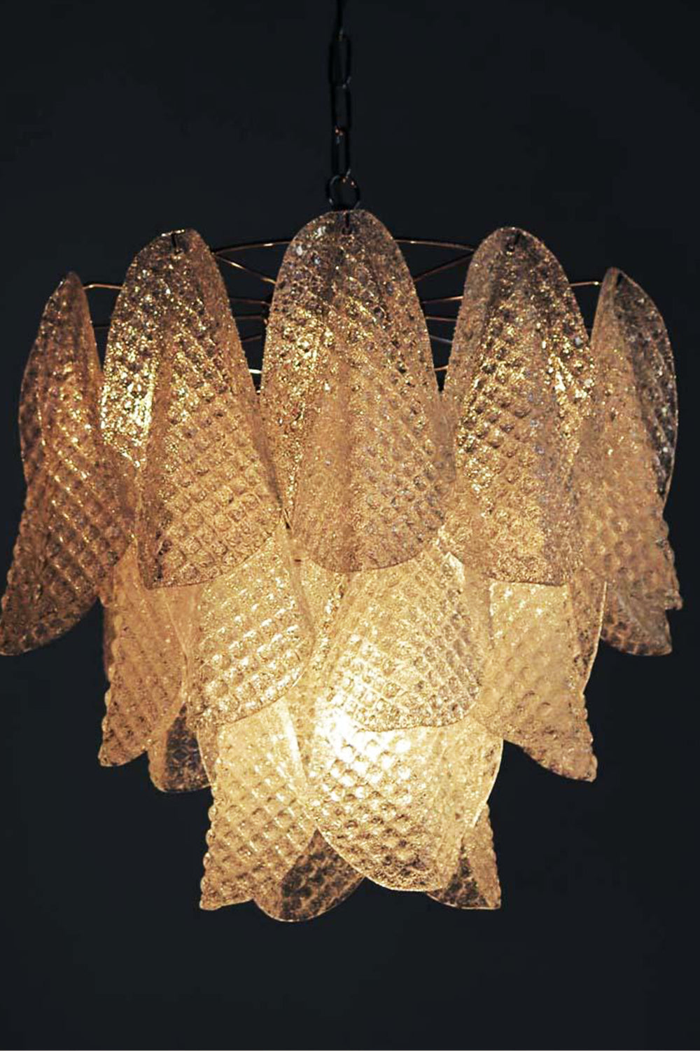 Art Glass Leaf Chandelier - view 12 | vexalamps
