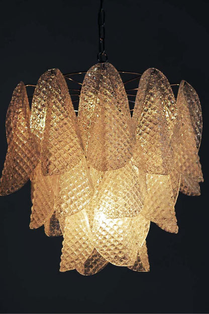 Art Glass Leaf Chandelier - view 12 | vexalamps
