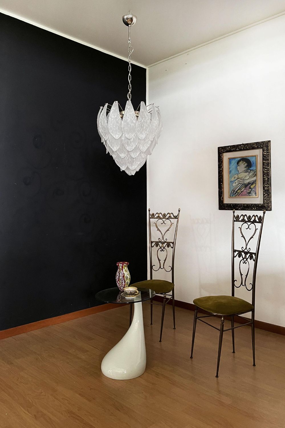 Art Glass Petal Chandelier - view 11 | vexalamps