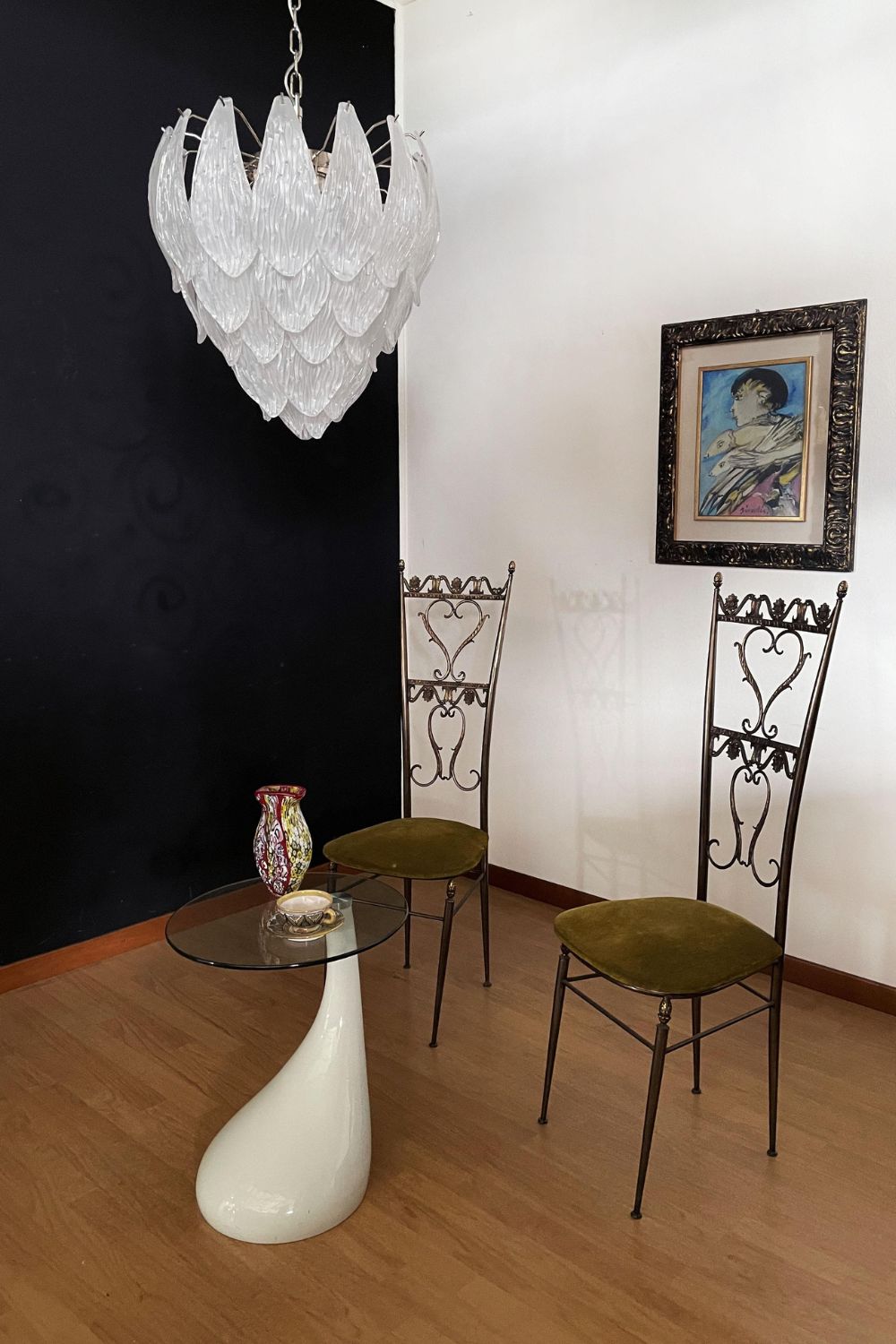 Art Glass Petal Chandelier - view 13 | vexalamps