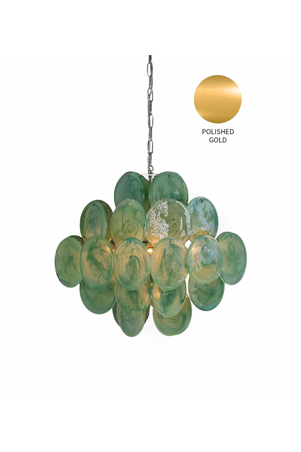 Art Green Disks Chandelier - view 16 | vexalamps