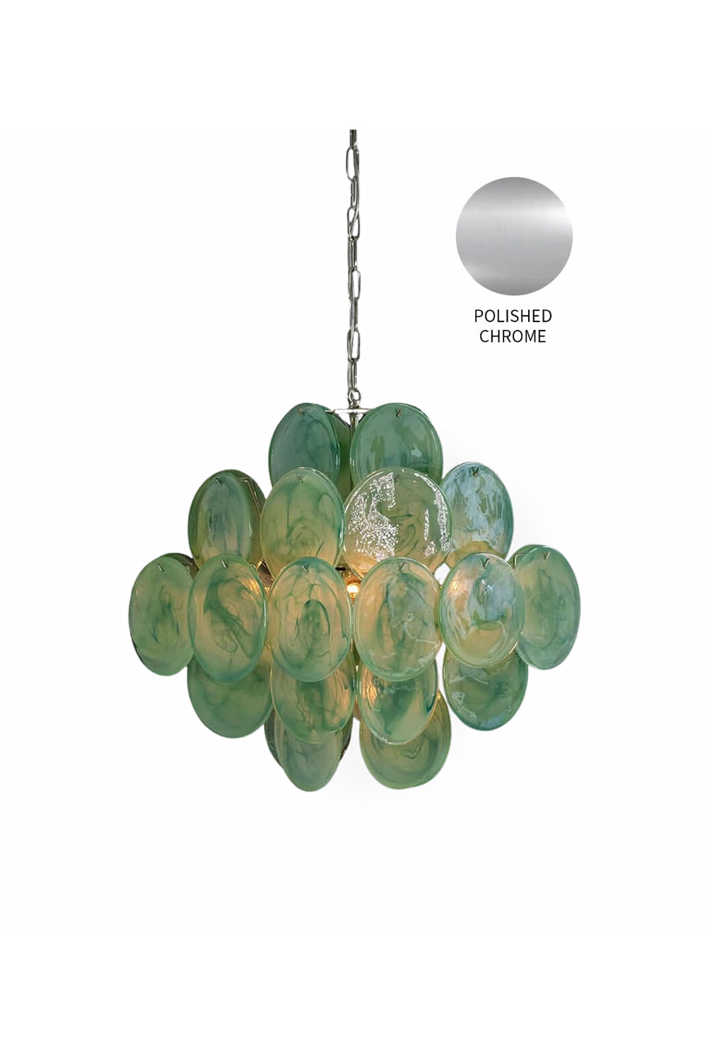 Art Green Disks Chandelier - view 17 | vexalamps