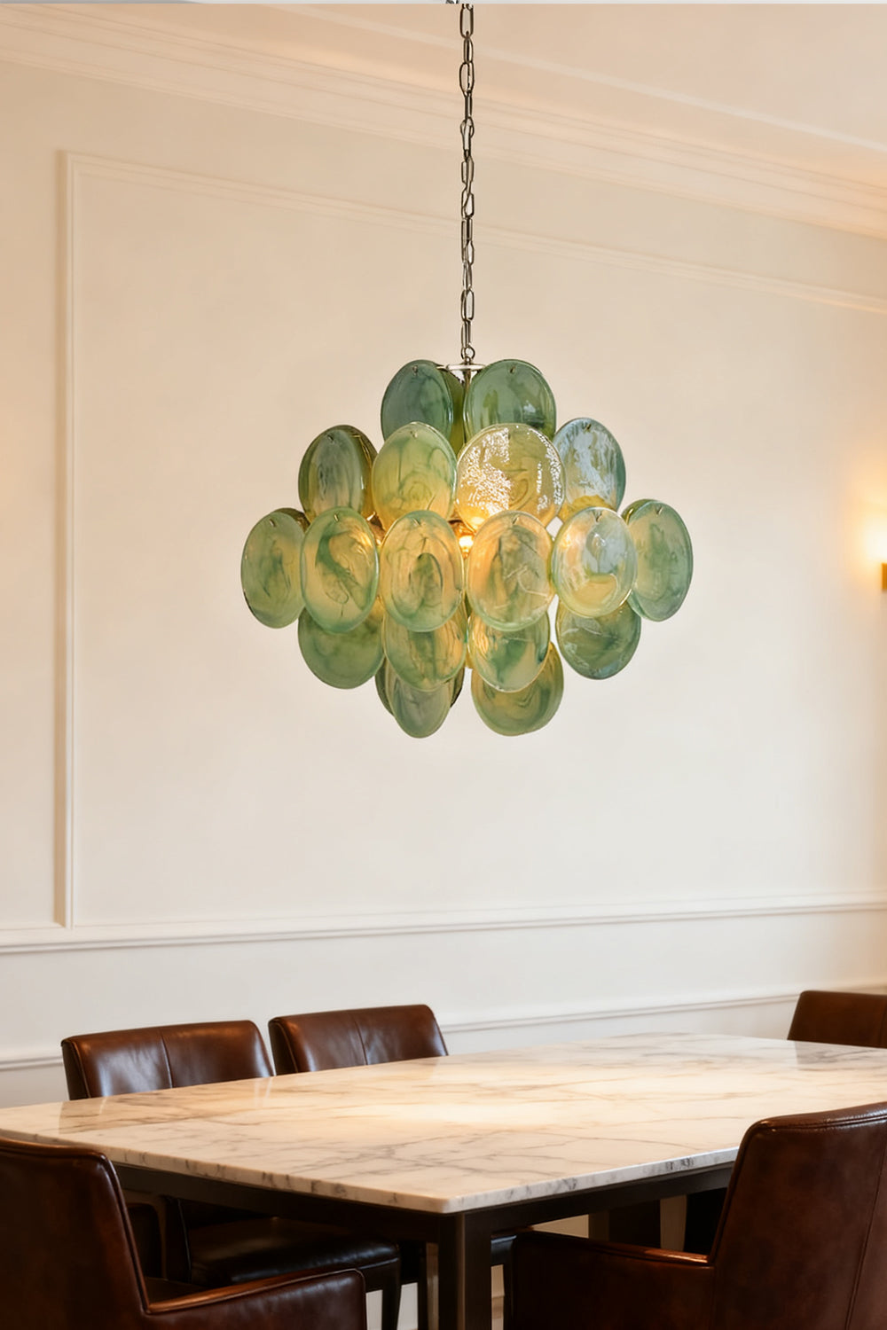 Art Green Disks Chandelier - view 8 | vexalamps