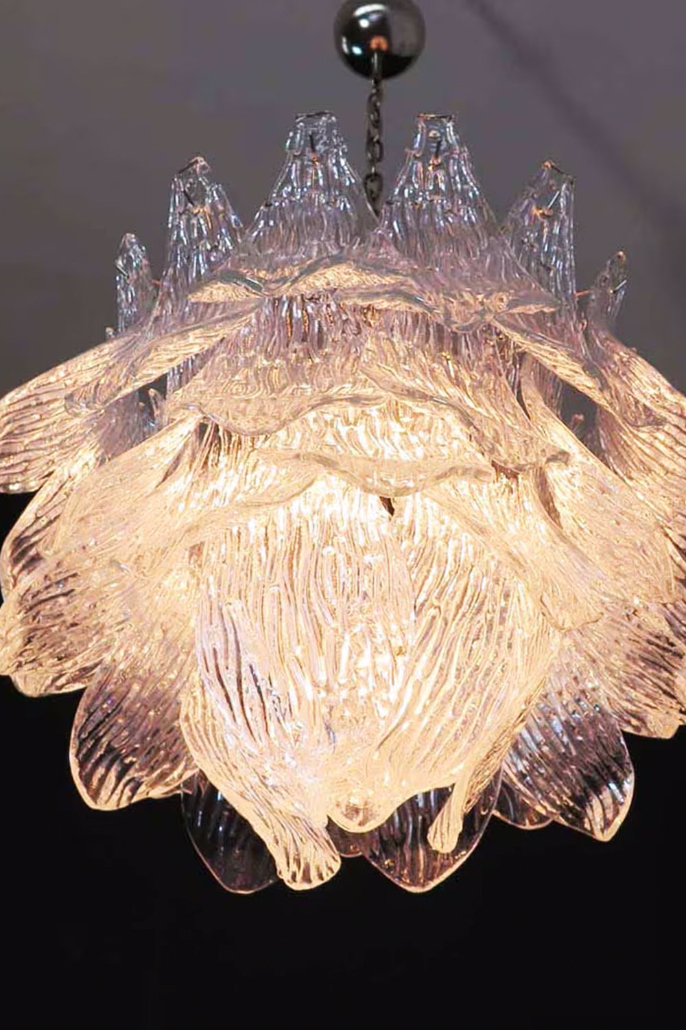 Art Ripple Leaf Glass Chandelier - view 11 | vexalamps