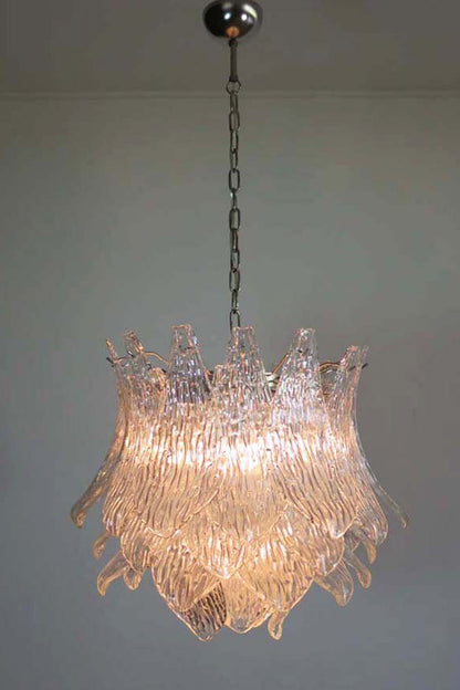 Art Ripple Leaf Glass Chandelier - view 10 | vexalamps